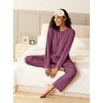 thumbnail image 6 of Avidlove Women Pajama Sets Long Sleeve Pjs Soft Pullover Top and Pants Loungewear Cozy Lounge Set with Pockets, 6 of 6
