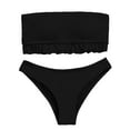 thumbnail image 1 of xiaxaixu Maillot de Bain Femme Patchwork Volants Push Up Bikini Slips, 1 of 6