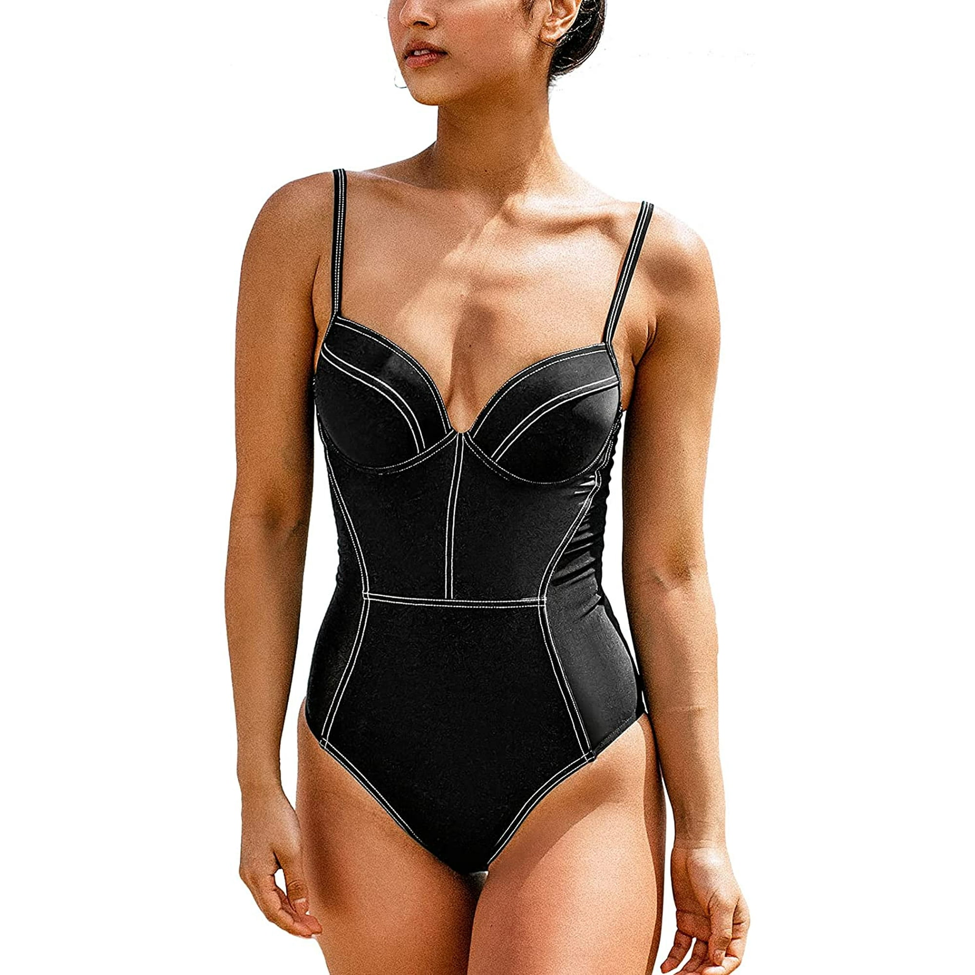 One piece swimsuit with underwire support best sale