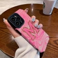 thumbnail image 2 of Funda de teléfono con letra M rosa para iPhone, 15, 12, 14, 11, 13 Pro Max, Mini, SE, XR, XS, X, 8, 7 Plus, cubierta de silicona a prueba de golpes, 2 of 4