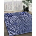thumbnail image 2 of Ahgly Company Indoor Round Patterned Sky Blue Dress Blue Area Rugs, 4' Round, 2 of 6