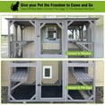 thumbnail image 3 of MEDEHOO Catio Outdoor Cat Enclosure Large Walk in Window Cat House for Mulitiple Cats with 7 Platforms and 2 Resting Box,Asphalt Roof,70 inch, 3 of 10