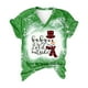 thumbnail image 1 of Camisas Navideñas Para Mujer Moda Causal Con Cuello en V Blusa Estampada Camisetas de Manga Corta Odeerbi  ODB201417, 1 of 5