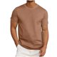 thumbnail image 2 of Playera Elvqul Hombre Economicas Algodón Elástica Marrón Manga Corta Liso Cuello Redondo, 2 of 6
