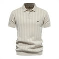 thumbnail image 2 of QIPOPIQ Polo à Col à Double Boutonnage pour Homme, Coupe Classique, Manches Courtes, Liquidation, 2 of 9
