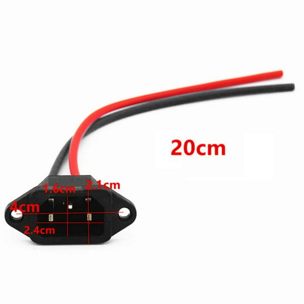 Electric Scooter Battery Charger Port With 3 Pin Plug Connector Jack