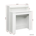 thumbnail image 4 of Extendable Console Table with Extension Leaves Holder, Mid Century Modern Expandable Dining Table with Storage, 20''(98.4'') x 36'' Kitchen Table for Living Room, Farmhouse, Italian Furniture, White, 4 of 9