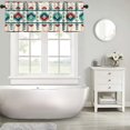 thumbnail image 5 of Aztec Valances Curtains Southwest Tribal Navajo Abstract Ethnic Geometric Print Rod Pocket Window Curtains for Living Room, Bedroom, Kitchen, Bathroom,1 Panel, 54" W x 18" L, 5 of 6