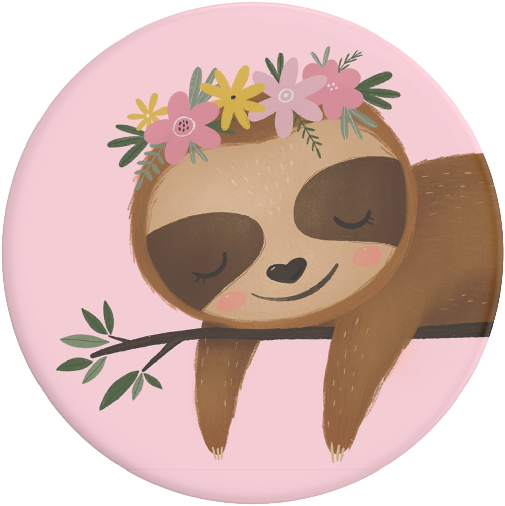 PopSockets Sweet SLoth Phone Grip, Pink
