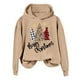 thumbnail image 1 of WILLBEST Sudadera Larga para Mujer, Estilo Navideño, con Estampado de Letras, Cuello Redondo, Estilo Urbano, Manga Larga, con Capucha Chica​​, 1 of 3