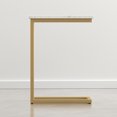 thumbnail image 2 of Simpli Home Skyler 18 inch Wide Metal C Side Table with White Marble Top, Satin Gold, 2 of 3