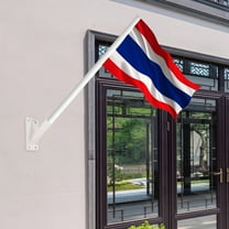 FUTUREORYY No Drilling Flagpole Holder Flag Pole Holder Bracket Plastic Bracket Design 2Pcs