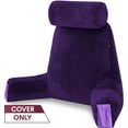 thumbnail image 5 of Husband Pillow Medium Cover Aspen Edition Mauve Purple, Reversible Microfiber to Microsuede, Side & Back Pockets - Handle for Easy Transport - Super Cozy Bed Rest Pillow Cover With Arms - Easy Care, 5 of 7