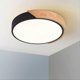 thumbnail image 1 of LED Ceiling Light, 24W Recessed Ceiling Lamp Black Warm Light 30CM 2400LM 3000K Modern Ultra-thin Round Wooden Lighting Fixtures, 1 of 5