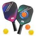 thumbnail image 1 of Juego de palas de pickleball VOIDAY de fibra de vidrio con 4 bolas y correa, 1 of 7