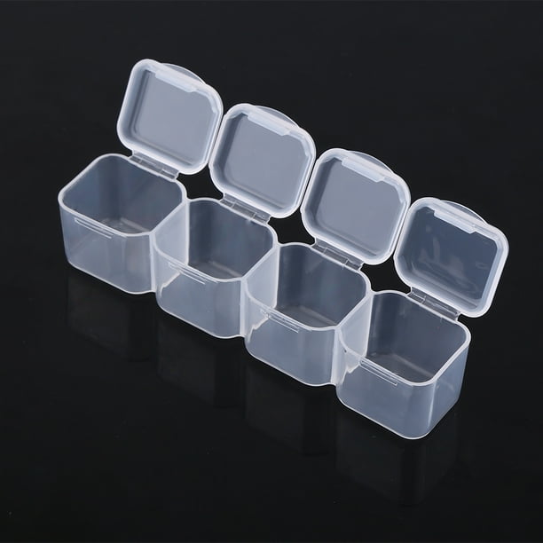 Cergrey 10 Grid Transparent Jewelry Box Plastic Organizer Box