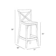 thumbnail image 4 of Outdoor Bar Stool Crossback 30" - Set of 4 - Milan, 4 of 9