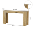 thumbnail image 4 of Tcbosik 63 inch Long Console Table, Narrow Sofa Table, Farmhouse Behind Couch Table, Entryway Table for Living Room, Hallway, Foyer, Oak, 4 of 10