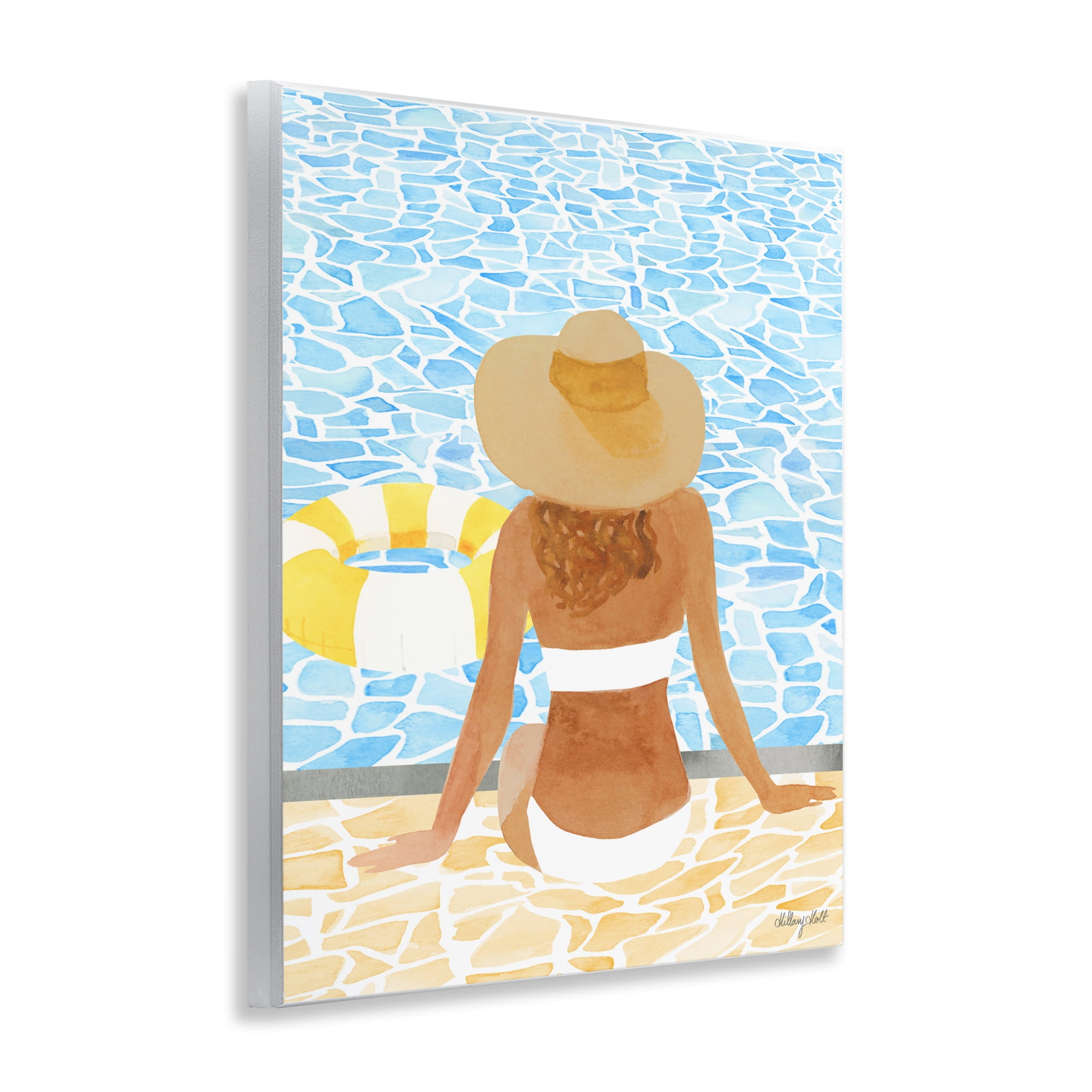 Stupell Industries Summer Poolside Chill Wall Plaque Art, design by Hillary Holt