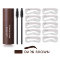 thumbnail image 2 of Kit de Moldeado de Sellos para Cejas, Polvo de Rayita, Juego de Maquillaje Reutilizable, Impermeable, Un Paso para Mujeres - marron oscuro Sunnimix Sello de cejas, 2 of 8