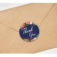 thumbnail image 3 of Darling Souvenir Pack Of 45 Pcs Round Chrysanthemum Floral Border Blue Thank You Stickers-1.6 Inches, 3 of 4