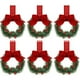 thumbnail image 1 of Christmas Kitchen Cabinet Wreaths With Ribbon 3.94 Inch Mini Christmas Wreath Small Kitchen Xmas Decor For Window Door, 1 of 1