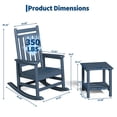 thumbnail image 3 of Rocking Chair Outdoor with Side Table Poly High Back Porch Rocker Chairs All Weather Resistant Furniture for Patio Front Porch, 3 of 8