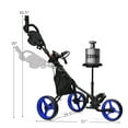 thumbnail image 3 of Goplus Folding 3 Wheels Golf Push Cart W/Seat Scoreboard Adjustable Handle Blue, 3 of 11