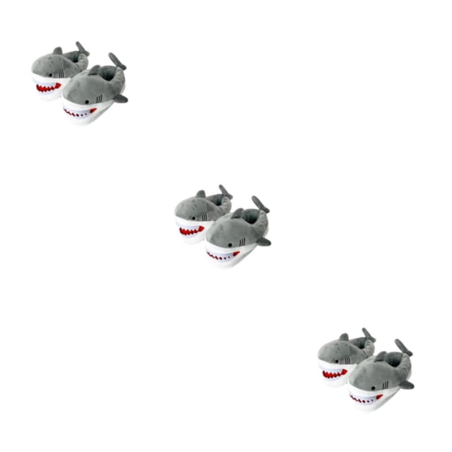 Sonducket Mujer Dibujos animados Invierno 2x Manténgase abrigado y acogedor con estas lindas pantuflas de seguridad inspiradas en tiburones de Type1 NO1