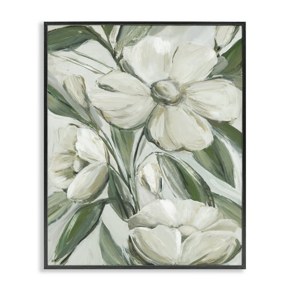 Stupell Industries Dogwood on Vines Plants & Flowers Painting Black Framed Art Print Wall Art, 11 x 14