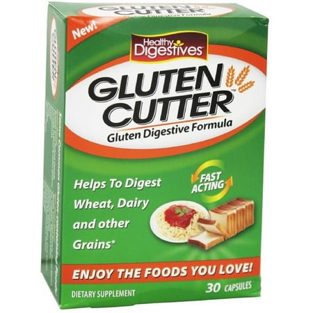 H2o+ Natural - 3 Pack - Healthy Digestives Gluten Cutter Capsules 30 ea
