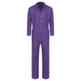 thumbnail image 3 of iEFiEL Mens Resistant Work Overalls Long Sleeve Workwear Jumpsuit Uniforms Halloween Party Coverall Costume Purple M, 3 of 5