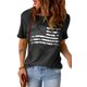 thumbnail image 4 of ABPHQTO Camiseta de manga corta con cuello redondo y estampado en forma de corazón gris Be Kind para mujer, 4 of 5