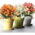thumbnail image 7 of 8 Bundles Artificial Daisies Flowers Outdoor UV Resistant Fake Foliage Greenery Faux Plants Shrubs Plastic Bushes for Window Box Hanging Planter Farmhouse Indoor Outside Decor(Red), 7 of 7