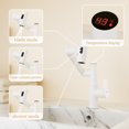 thumbnail image 3 of Bathroom White Sink Faucet with Spray Function and Temperature Display for Anti-Skid Switch and Hot & Cold and 360° Rotary, 3 of 8