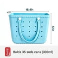 thumbnail image 3 of TRANSLINK Women's EVA Beach Tote Bag 18.5" Waterproof Large Sand-Resistant Carryall for Pool Vacation, 3 of 9