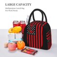 thumbnail image 5 of Salouo Nautical American Flag for Insulated Lunch Bag for Women/Men - Leakproof Cooler Tote Bag Organizer - Reusable Lunch Box for Office Picnic Hiking Beach-One Size, 5 of 6