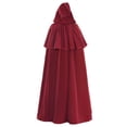 thumbnail image 5 of SAWOBUUN Medieval Hooded Cloak Renaissance Cape for Men and Women Halloween, 5 of 6