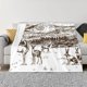 thumbnail image 1 of Fotbe Woodland Forest With Deers Manta de Franela con Estampado, Manta Ultrasuave para Cama, Sofá, Auto, Hipoalergénica y Antibolitas-40"x30", 1 of 6
