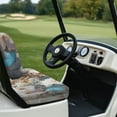 thumbnail image 4 of FUIALDOLG 2PCS Golf Cart Seat Covers, Cute Cat Butterfly Flower Print Breathable Front and Rear Seat Cushion Cover Fits for Ezgo Club Car Golf Cart Original Regular Seats, No Stapler, 4 of 8
