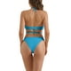 thumbnail image 3 of INSPIRE CHIC Conjuntos de bikini de mujer con lazo en el cuello de 2 piezas, parte inferior de triángulo, trajes de baño en azul medio, 3 of 5
