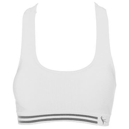 Lace Bra and Panty Set Women Seamless Stretch Sport Bra Padded Bralettes Tank Tops Workout Gym Yoga Vest V-Neck Convertible Bra Feature Hook and Eye Closure Wire-Free Bra Style Y-459   White L