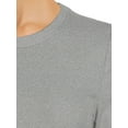thumbnail image 4 of No Boundaries Junior's' Crewneck Ribbed T-Shirt with Long Sleeves, 4 of 5