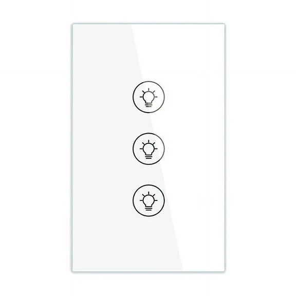 Tuya Smart ZigBee Multi-Gang Light Dimmer Switch Control Smart Tuya APP Control Works with  Home 3 Way US Plug