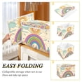 thumbnail image 2 of Yayeee Collapsible Cube Storage Bin with Lid Fabric Closet Decorative Basket with Handles, Beige Rainbow, 2 of 7