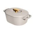 thumbnail image 3 of Beautiful 6 Quart Enamel Dutch Oven, Porcini Taupe by Drew Barrymore, 3 of 6