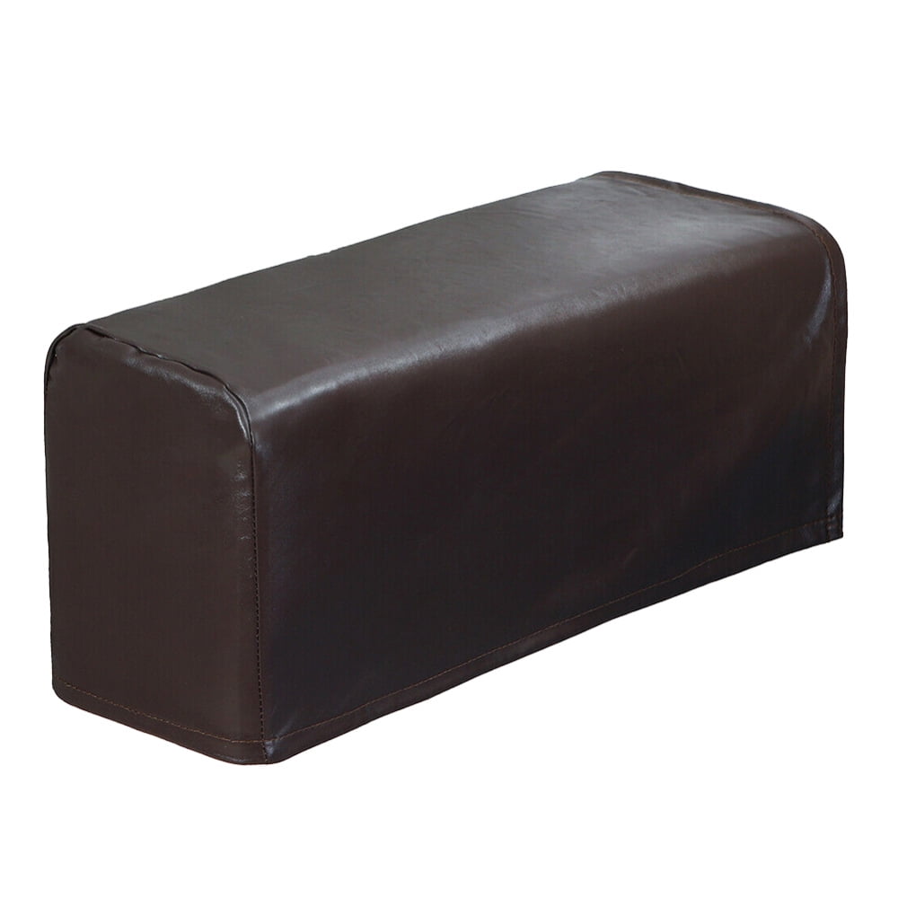 2 Pcs PU Leather Sofa Armrest Covers Protectors Stretchy Waterproof for