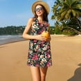 thumbnail image 3 of Lsque Many Kind Of Flowers Pattern Summer Dresses for Women – Sleeveless T-Shirt Swing Sundress, Perfect for the Beach and Casual Days, 3 of 7