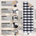 thumbnail image 4 of Ottomanson Machine Washable Non-Slip Rubberback Checkered Buffalo Plaid 2x5 Indoor Runner Rug, 20" x 59", Black, 4 of 15