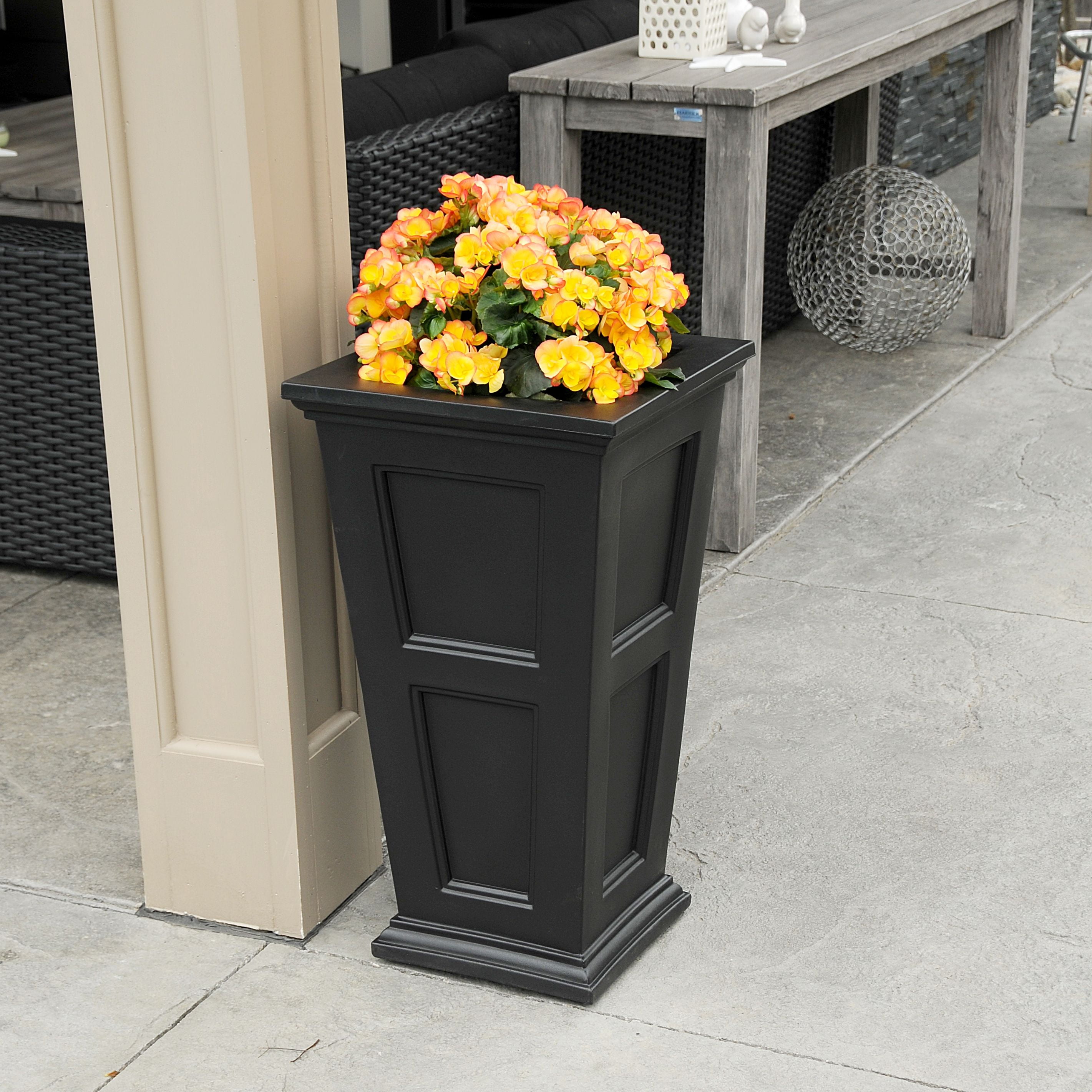 Fairfield Tall Planter Black by Mayne Inc.